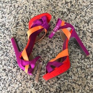 New Jessica Simpson colorful platform heels Sz 11